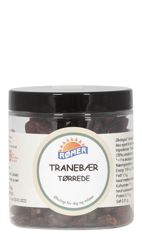 Tørrede Tranebær 125 g. Økologisk