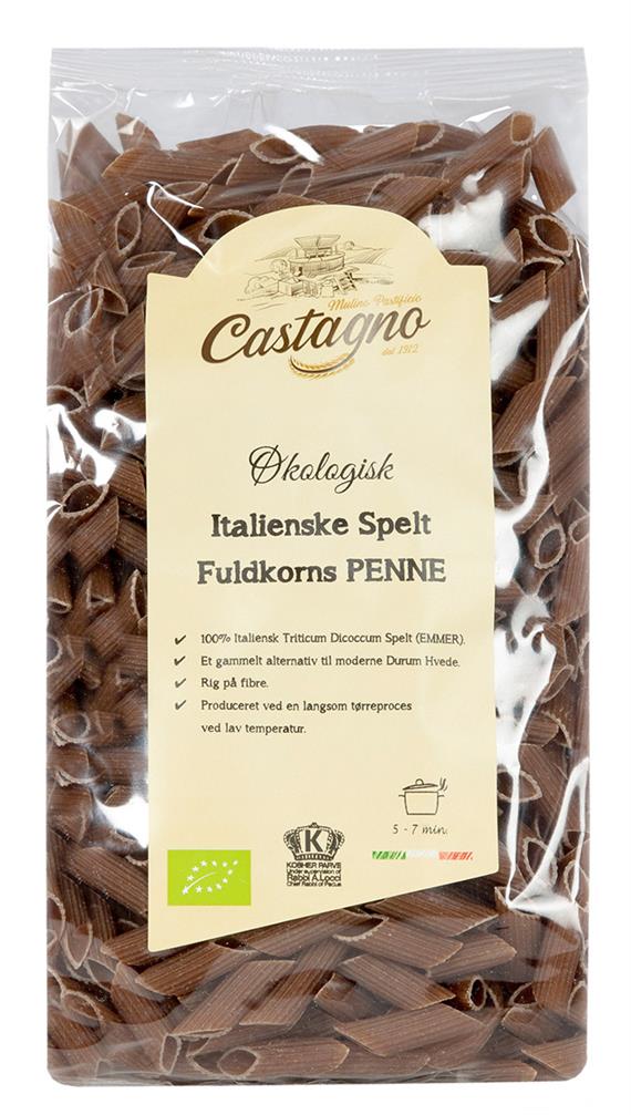 Penne af Spelt Fuldkorn 500 g. Økologisk
