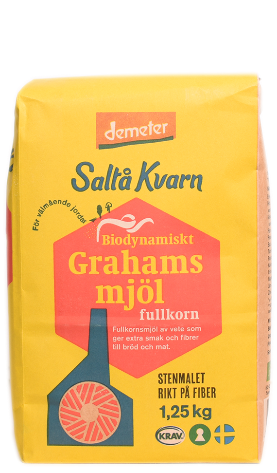 Saltå Kvarn Grahamsmel 1,25 kg. Økologisk