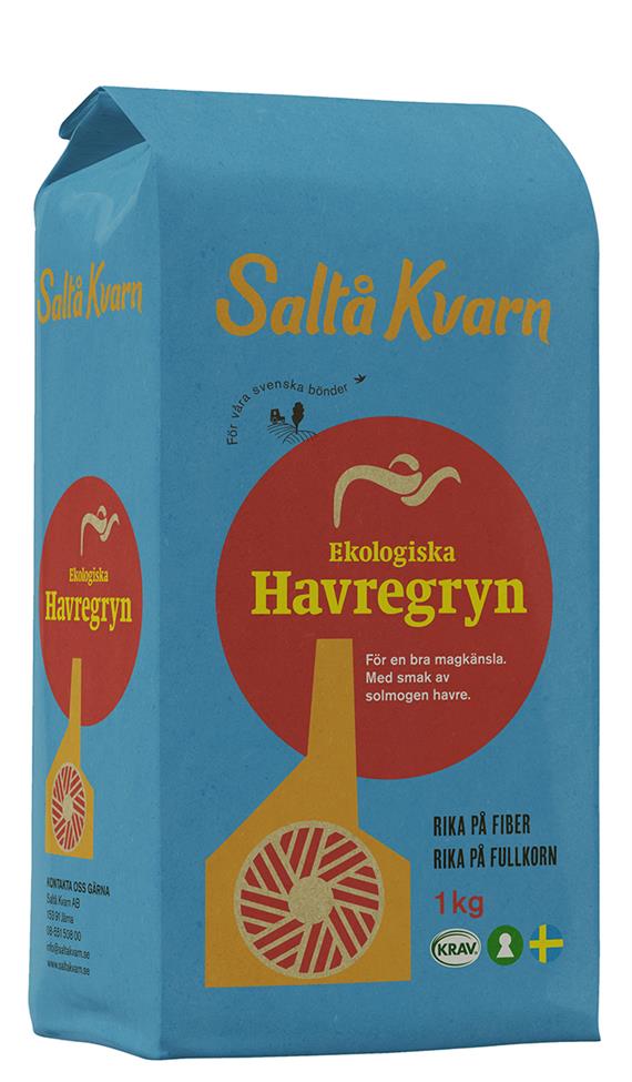 Havregryn Grov, 1kg, ØKO Saltå Kvarn