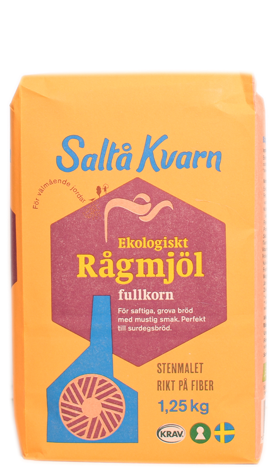 Saltå Kvarn Rugmel 1,25 kg. Økologisk