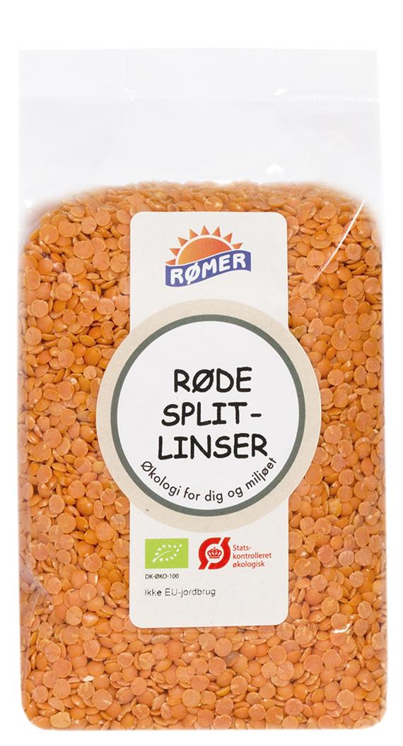 Linser Røde Split, 500 g. Økologisk
