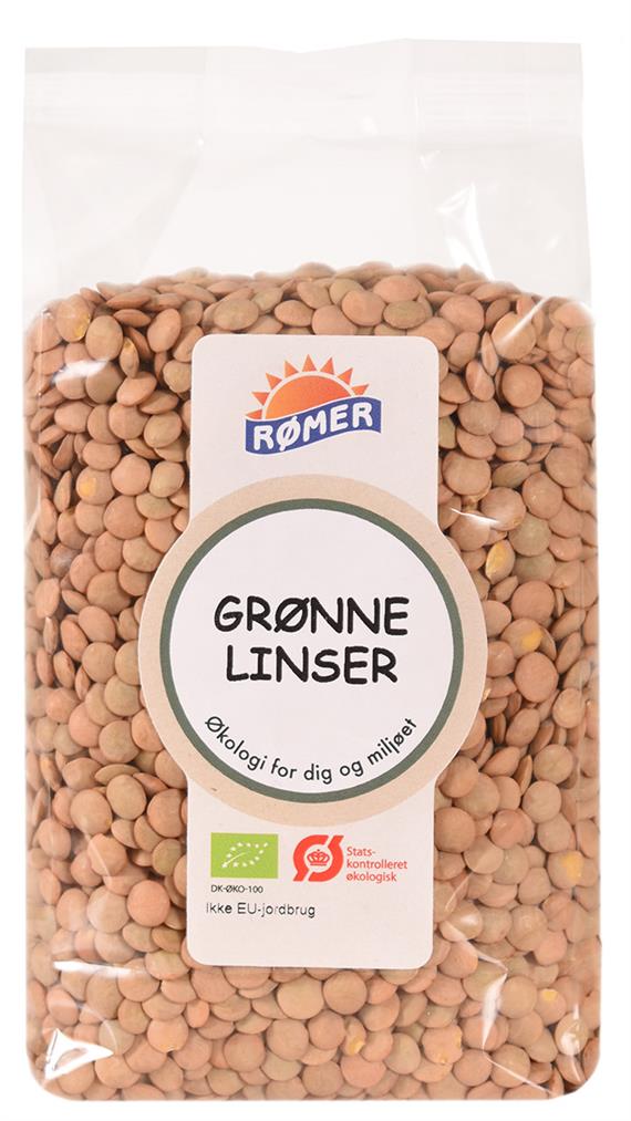 Linser Grønne, 500 g. Økologisk