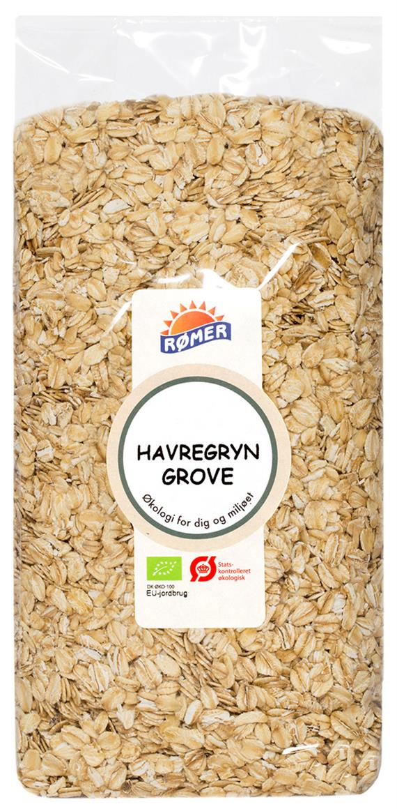 Havregryn - Grove, 750 g. Økologisk