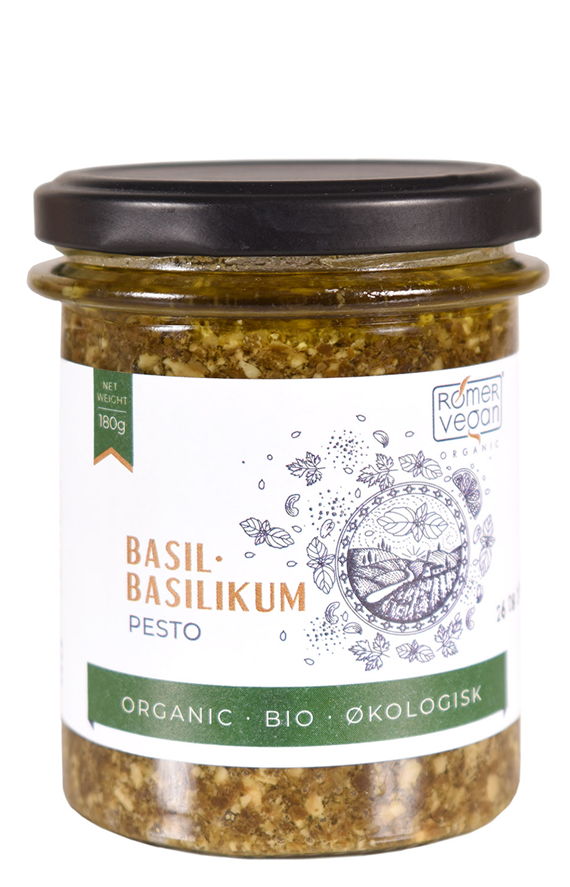 Basilikumpesto, 180 g. Økologisk