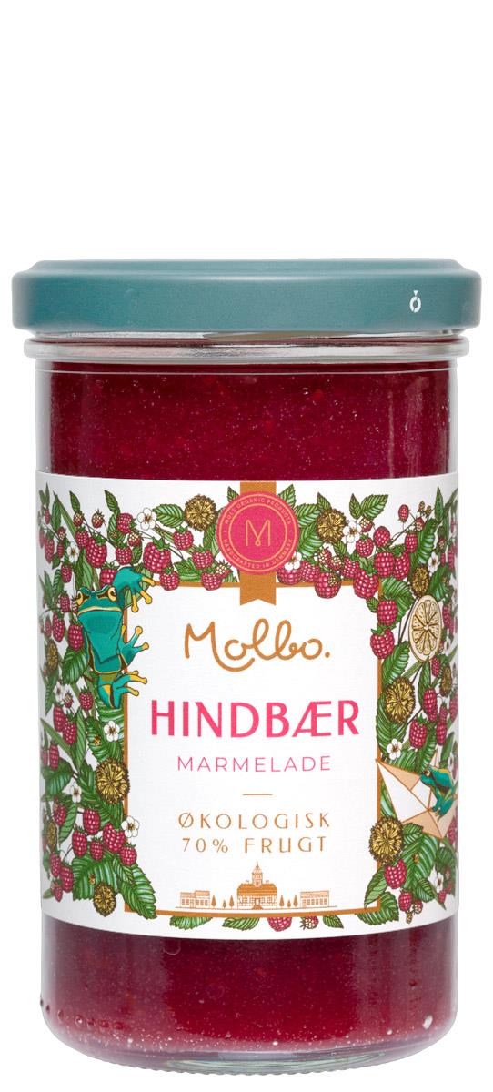 Hindbærmarmelade, 290 g. Økologisk
