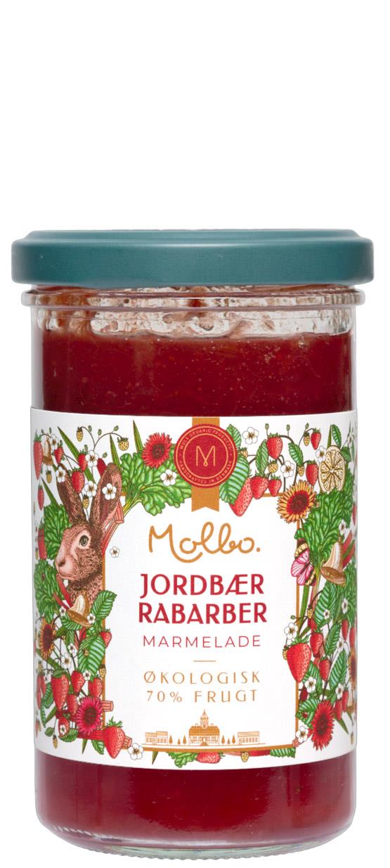 Jordbær- & Rabarbermarmelade, Økologisk